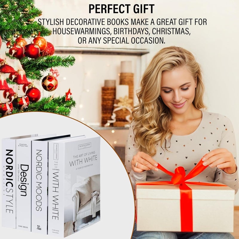 PROBENEX Mono Large | 4 PCS Faux Decorative Books for Home Decor | Not Real Books (Cardboard Boxes) | Coffee Table, Shelf Styling & Modern Aesthetic Accent Pieces for Living Room, Office - Image 5
